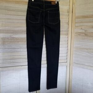 American Eagle Hi Rise Skinny Dark Blue Jeans Size 00 Womens Regular
